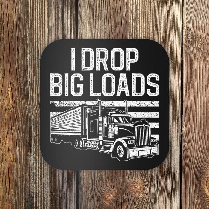 Funny Trucker Art Trucking Truck Driver Coaster