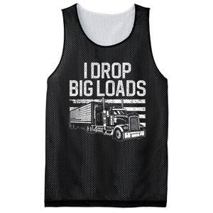 Funny Trucker Art Trucking Truck Driver Mesh Reversible Basketball Jersey Tank