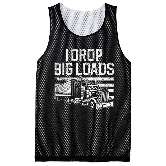 Funny Trucker Art Trucking Truck Driver Mesh Reversible Basketball Jersey Tank