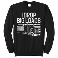 Funny Trucker Art Trucking Truck Driver Tall Sweatshirt