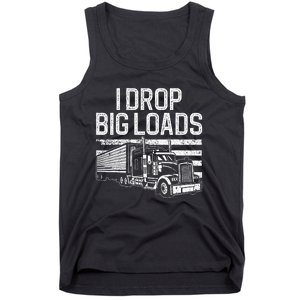 Funny Trucker Art Trucking Truck Driver Tank Top