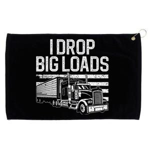 Funny Trucker Art Trucking Truck Driver Grommeted Golf Towel