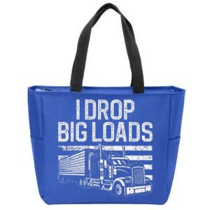 Funny Trucker Art For Trucking Truck Driver Zip Tote Bag