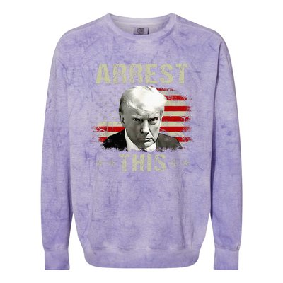 Funny Trump Arrest This Trump Arrest This Funny Trump Colorblast Crewneck Sweatshirt