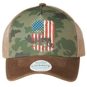 Farm Tractors American Flag Usa Patriotic Farming Rancher Legacy Tie Dye Trucker Hat