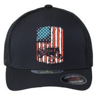 Farm Tractors American Flag Usa Patriotic Farming Rancher Flexfit Unipanel Trucker Cap