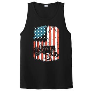 Farm Tractors American Flag Usa Patriotic Farming Rancher PosiCharge Competitor Tank