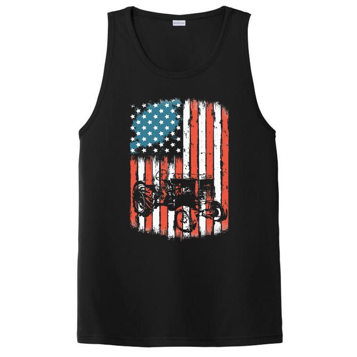 Farm Tractors American Flag Usa Patriotic Farming Rancher PosiCharge Competitor Tank