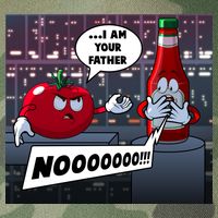Funny Tomato And Ketchup I Am Your Father Legacy Tie Dye Trucker Hat