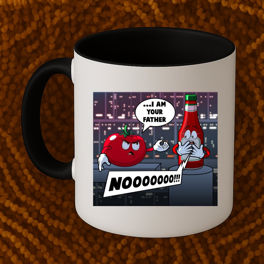 Funny Tomato And Ketchup I Am Your Father Mug