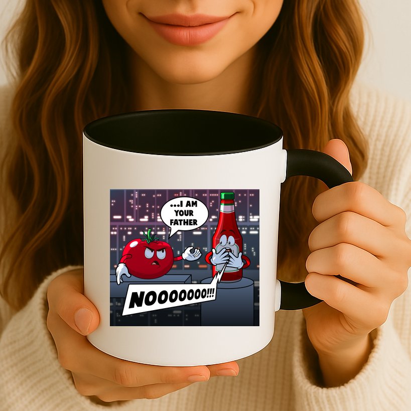 Funny Tomato And Ketchup I Am Your Father Mug