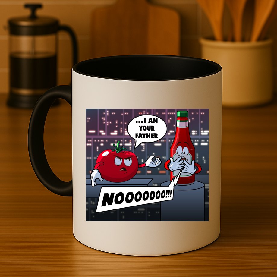 Funny Tomato And Ketchup I Am Your Father Mug