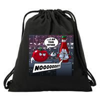 Funny Tomato And Ketchup I Am Your Father Drawstring Bag