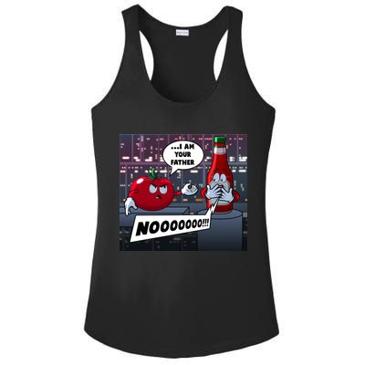 Funny Tomato And Ketchup I Am Your Father Ladies PosiCharge Competitor Racerback Tank
