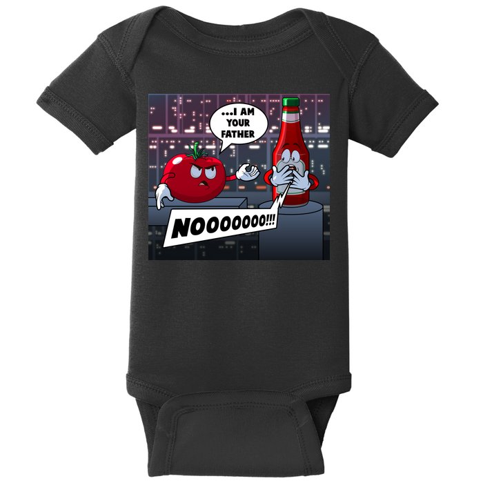 Funny Tomato And Ketchup I Am Your Father Baby Bodysuit