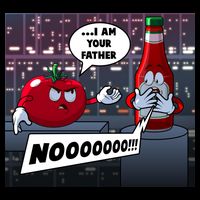 Funny Tomato And Ketchup I Am Your Father Baby Bodysuit