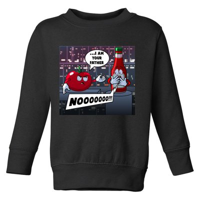 Funny Tomato And Ketchup I Am Your Father Toddler Sweatshirt