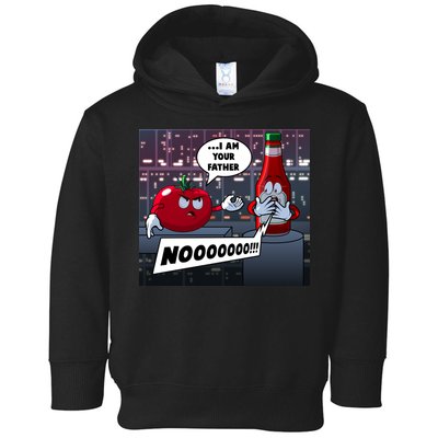 Funny Tomato And Ketchup I Am Your Father Toddler Hoodie