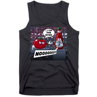 Funny Tomato And Ketchup I Am Your Father Tank Top
