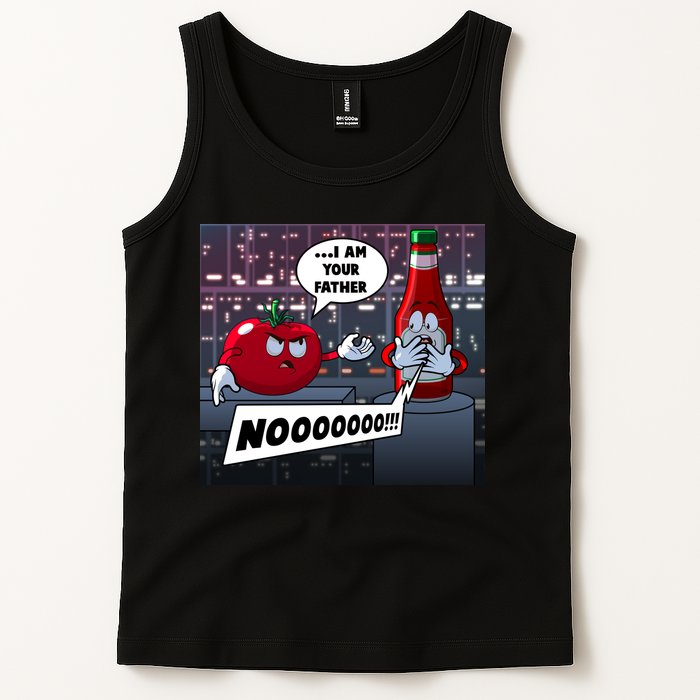Funny Tomato And Ketchup I Am Your Father Tank Top