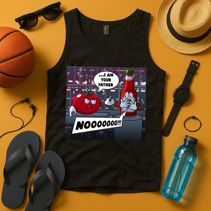 Funny Tomato And Ketchup I Am Your Father Tank Top