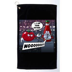 Funny Tomato And Ketchup I Am Your Father Platinum Collection Golf Towel