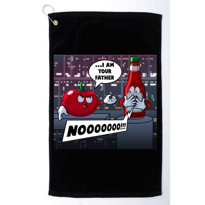 Funny Tomato And Ketchup I Am Your Father Golf Towel