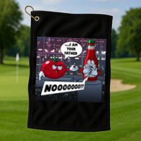 Funny Tomato And Ketchup I Am Your Father Golf Towel