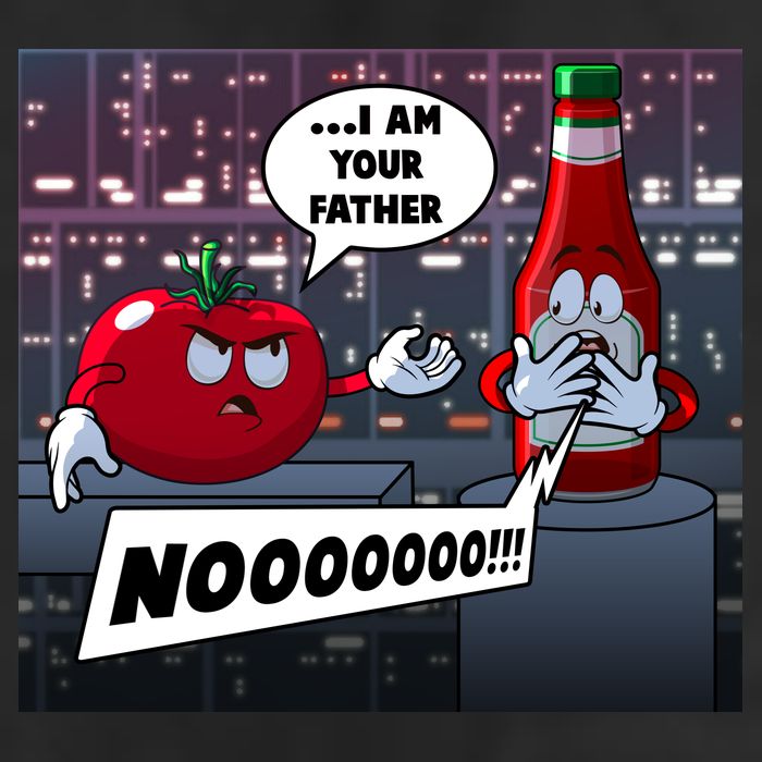 Funny Tomato And Ketchup I Am Your Father Golf Towel