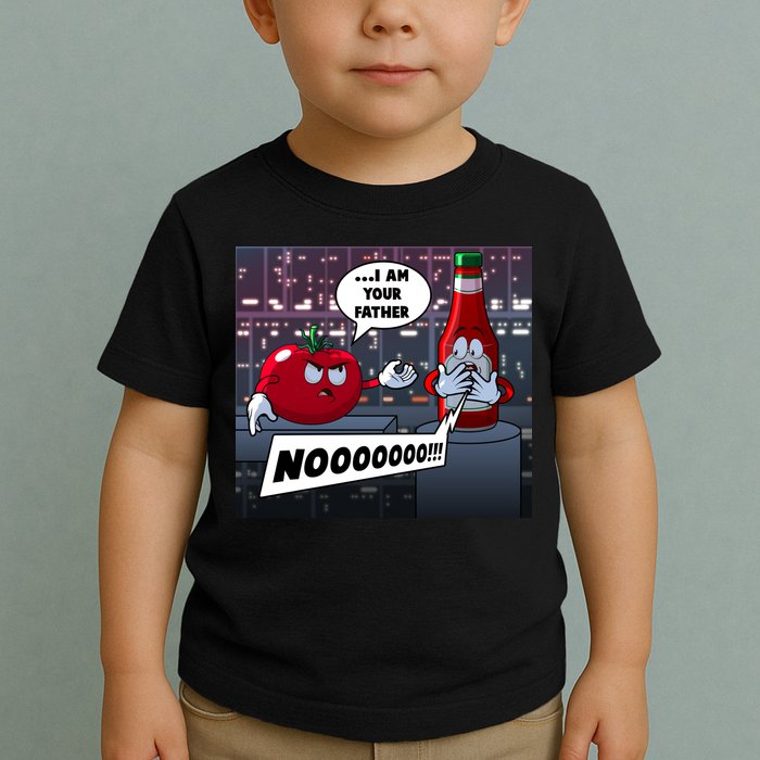 Funny Tomato And Ketchup I Am Your Father Toddler T-Shirt