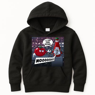Funny Tomato And Ketchup I Am Your Father Kids Hoodie