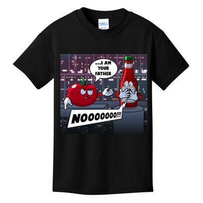 Funny Tomato And Ketchup I Am Your Father Kids T-Shirt