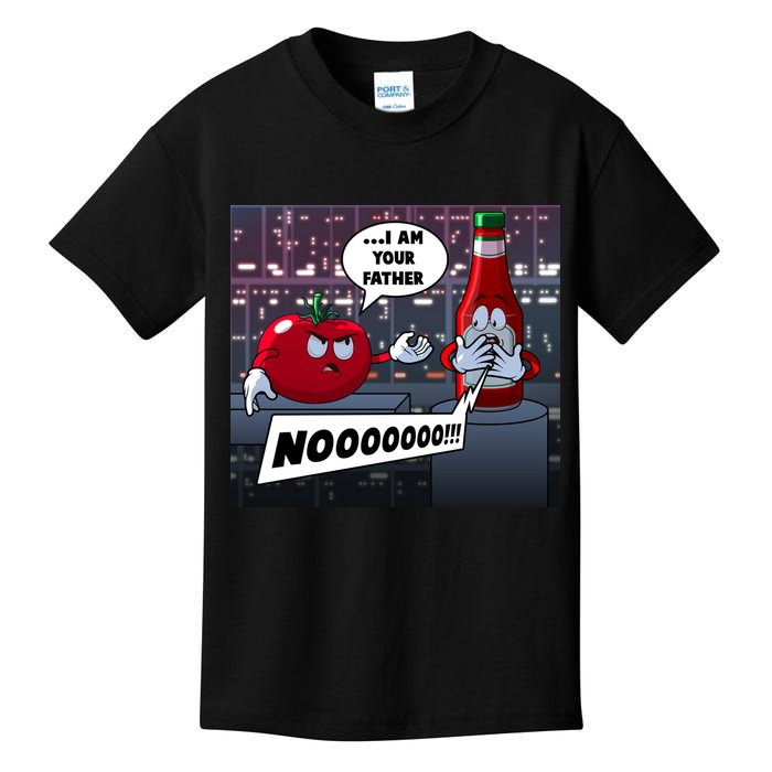 Funny Tomato And Ketchup I Am Your Father Kids T-Shirt