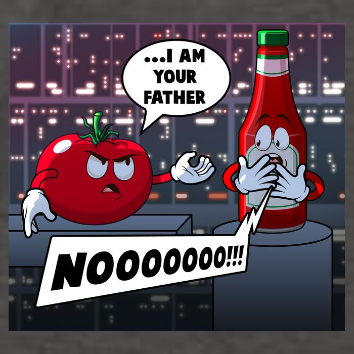 Funny Tomato And Ketchup I Am Your Father Vector Backpack