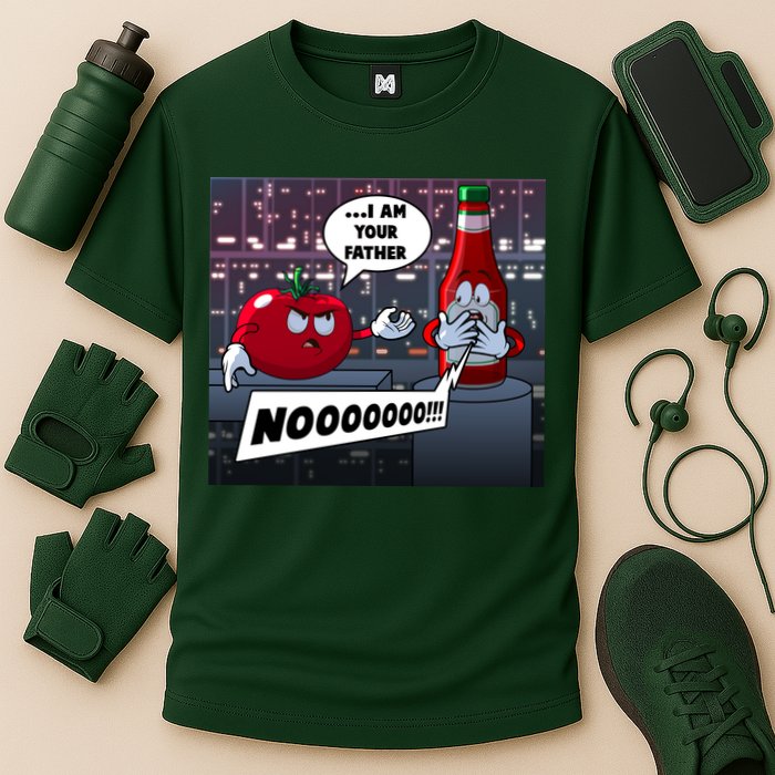 Funny Tomato And Ketchup I Am Your Father Performance Shirt