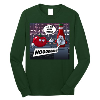 Funny Tomato And Ketchup I Am Your Father Long Sleeve Shirt