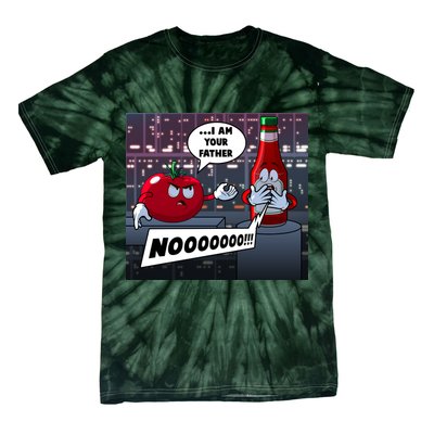 Funny Tomato And Ketchup I Am Your Father Tie-Dye T-Shirt
