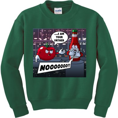 Funny Tomato And Ketchup I Am Your Father Kids Sweatshirt