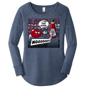 Funny Tomato And Ketchup I Am Your Father Women's Perfect Tri Tunic Long Sleeve Shirt