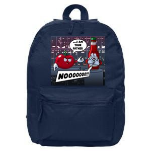 Funny Tomato And Ketchup I Am Your Father 16 in Basic Backpack