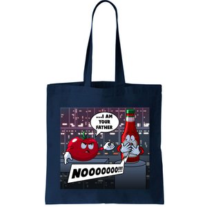 Funny Tomato And Ketchup I Am Your Father Tote Bag