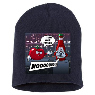 Funny Tomato And Ketchup I Am Your Father Short Acrylic Beanie