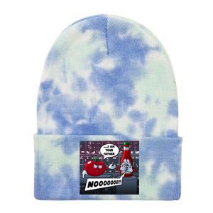 Funny Tomato And Ketchup I Am Your Father Tie Dye 12in Knit Beanie