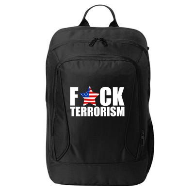 Fuck Terrorists! American Flag Star City Backpack