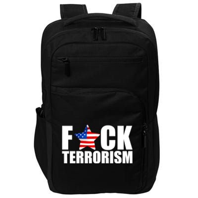 Fuck Terrorists! American Flag Star Impact Tech Backpack