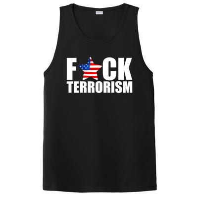 Fuck Terrorists! American Flag Star PosiCharge Competitor Tank