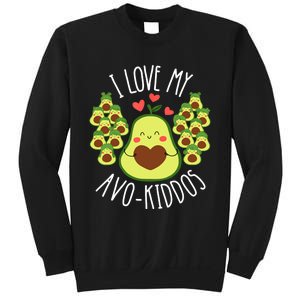 Funny Teacher Avocado Valentine's Day Cute Retro Wo Sweatshirt