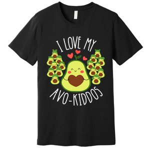 Funny Teacher Avocado Valentine's Day Cute Retro Wo Premium T-Shirt