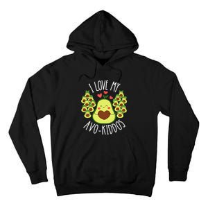 Funny Teacher Avocado Valentine's Day Cute Retro Wo Tall Hoodie