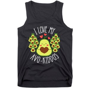 Funny Teacher Avocado Valentine's Day Cute Retro Wo Tank Top